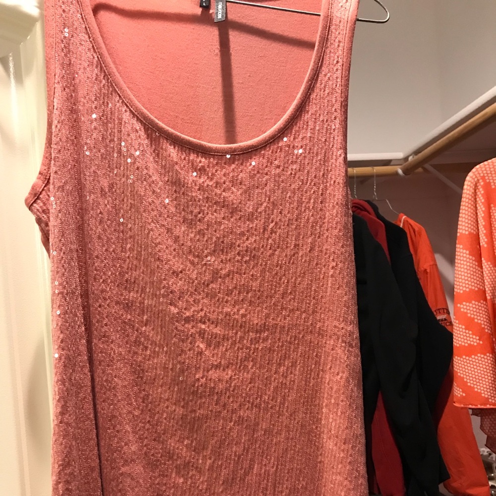 Sequin tank top.